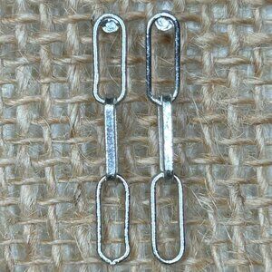 Silver Paper Clip Earrings
